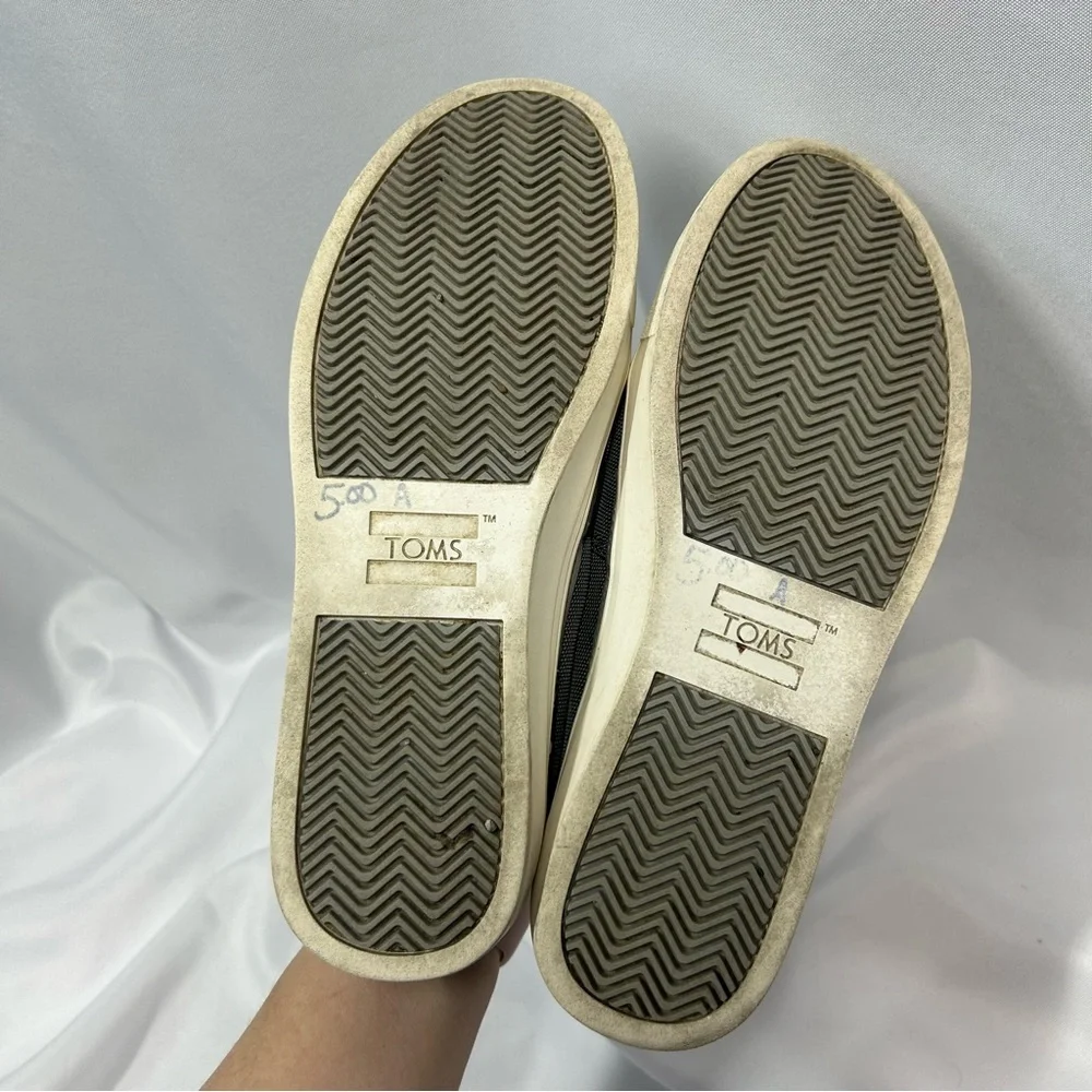 Toms | Canvas Slip On Shoes Dark Gray Sneakers Women's Size 9W